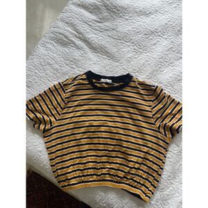 Cropped Striped Yellow Top Cotton On